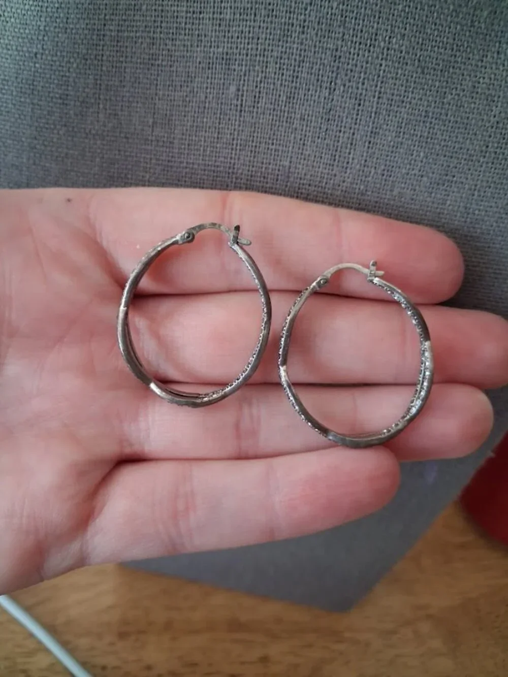 Sterling silver hoop earrings